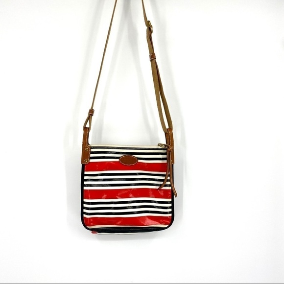 Fossil striped coated canvas crossbody bag - Picture 2 of 11